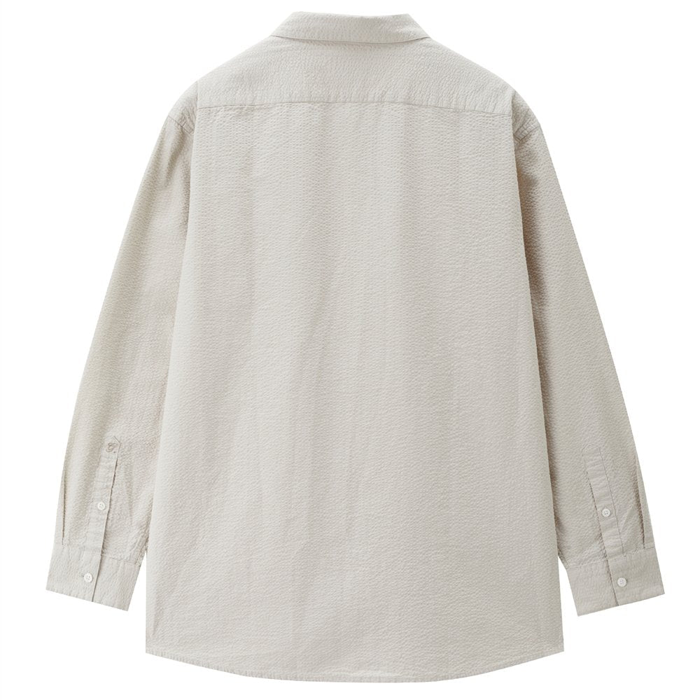 Men's Seersucker Relax Fit Shirt - Giordano Online