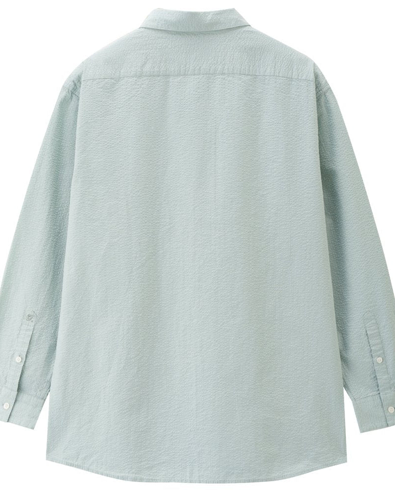 Men's Seersucker Relax Fit Shirt - Giordano Online