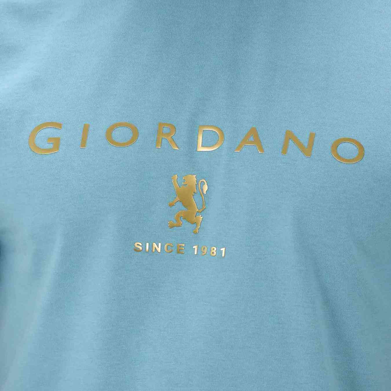 Men's Signature Print Tee - Blue - Giordano Online