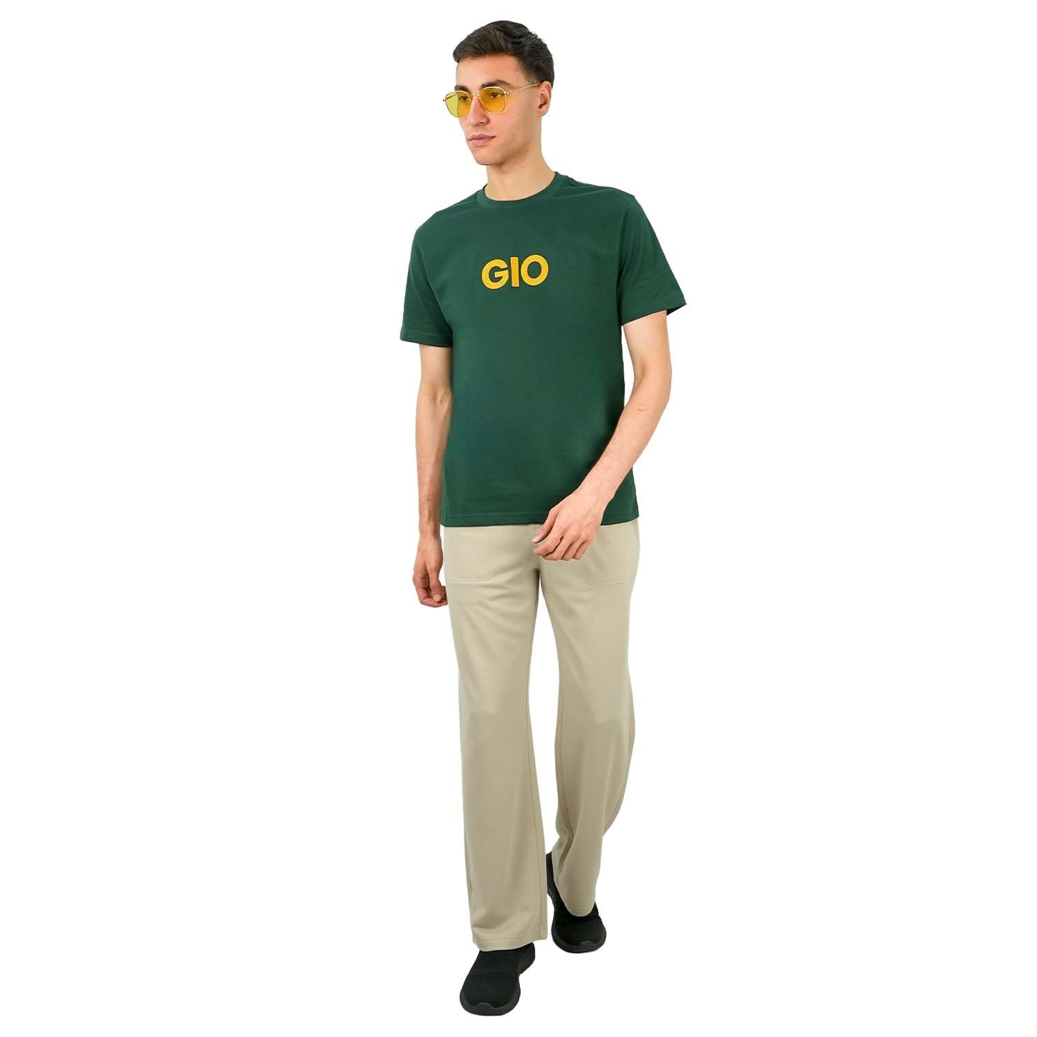 Men's Signature Print Tee - Green - Giordano Online
