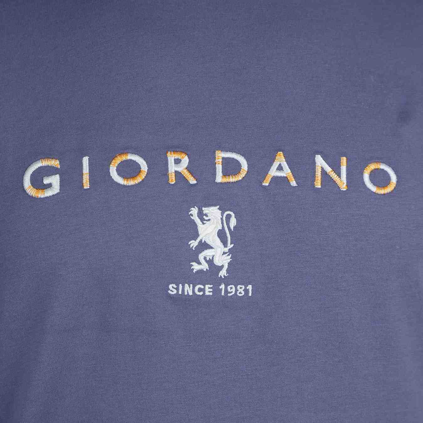 Men's Signature Print Tee - Purple - Giordano Online