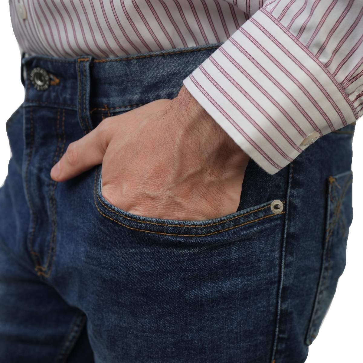 Men’s Skinny Taper Low Rise Stretch Denim Jeans - Blue - Giordano Online