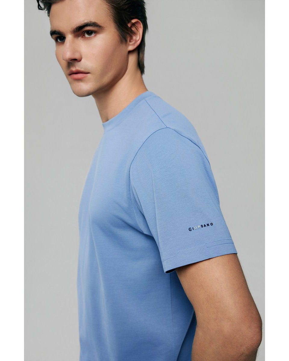 Men’s Slim Fit Cotton Crew Neck Tee - Giordano Online
