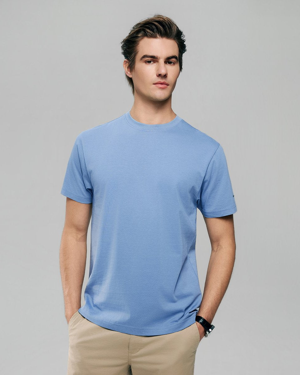 Men’s Slim Fit Cotton Crew Neck Tee - Giordano Online