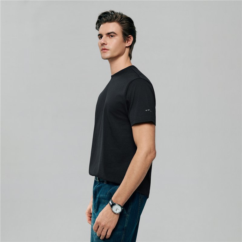 Men’s Slim Fit Cotton Crew Neck Tee - Giordano Online