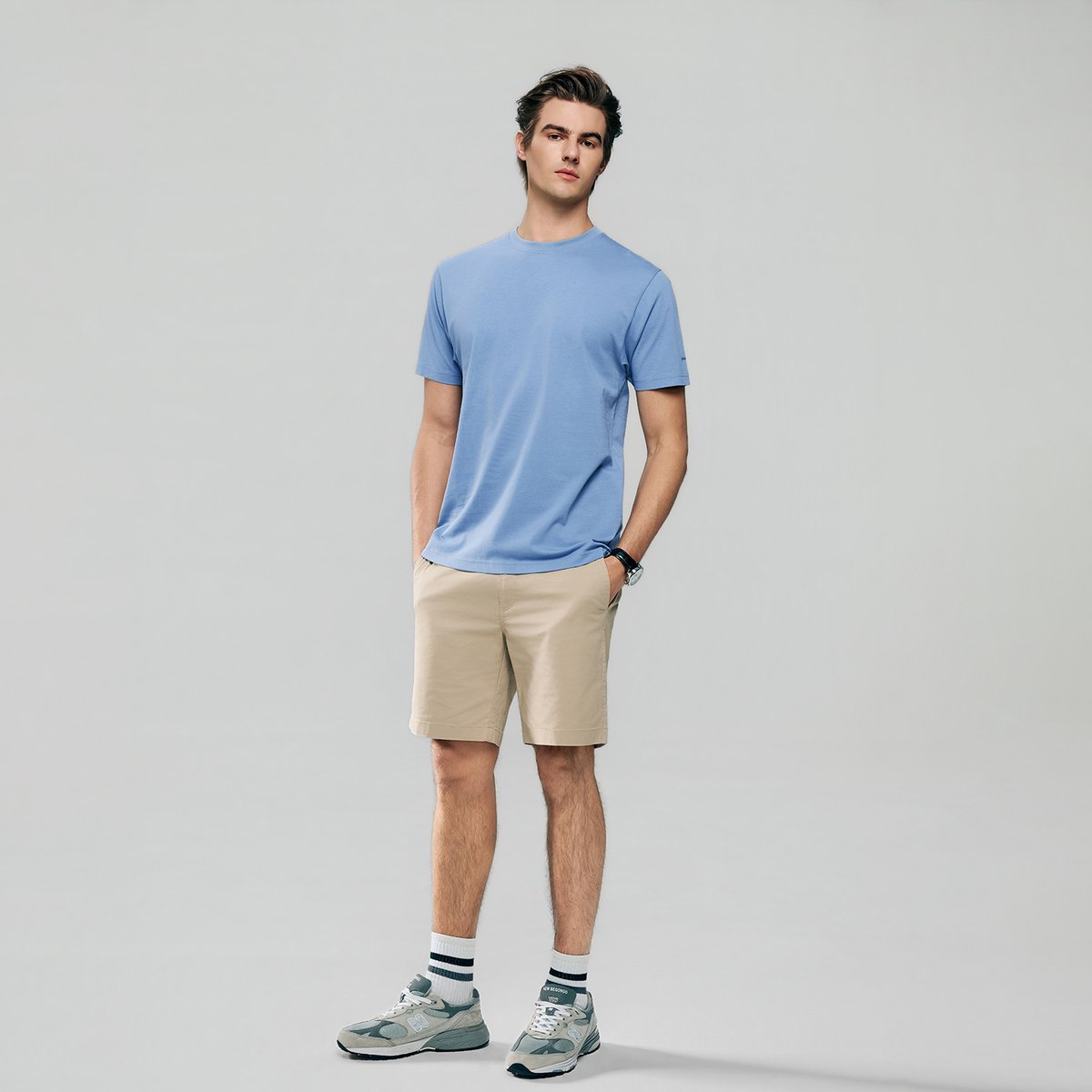 Men’s Slim Fit Cotton Crew Neck Tee - Giordano Online