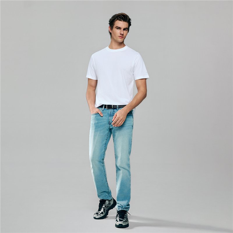 Men’s Slim Fit Cotton Crew Neck Tee - Giordano Online