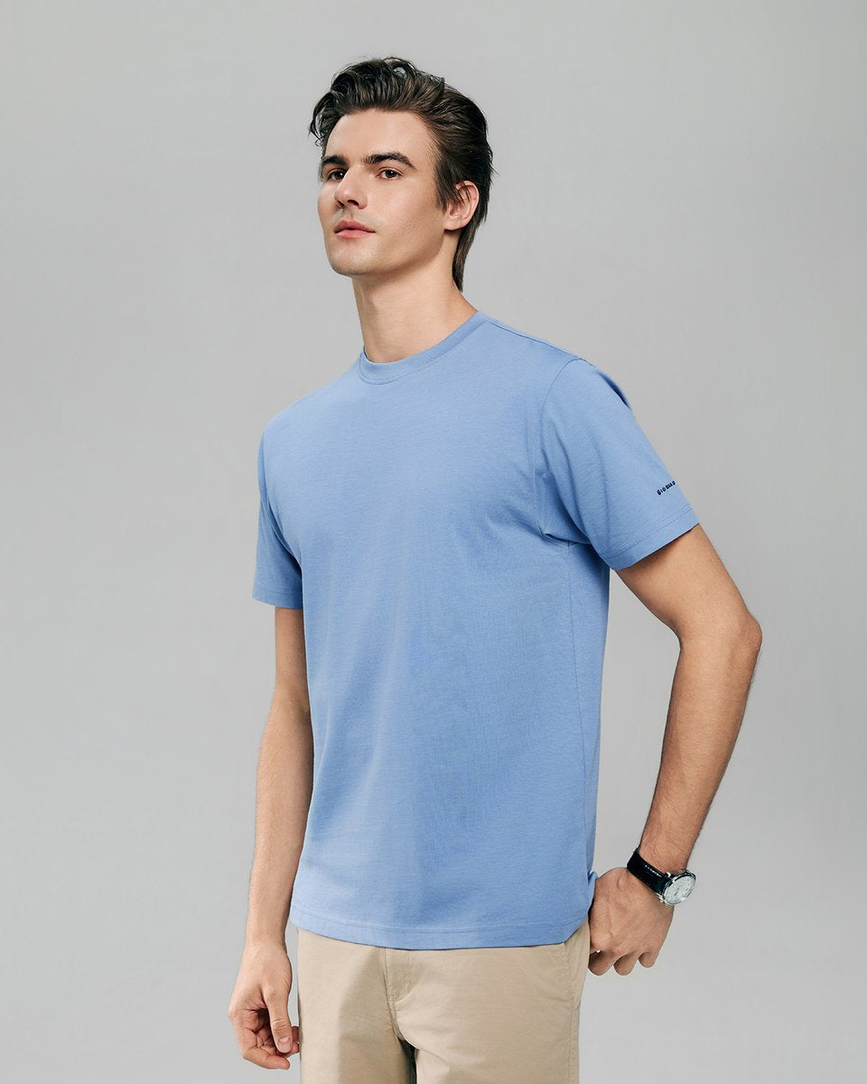 Men’s Slim Fit Cotton Crew Neck Tee - Giordano Online