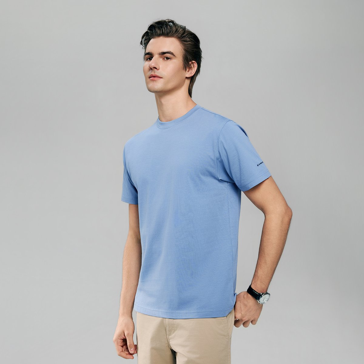 Men’s Slim Fit Cotton Crew Neck Tee - Giordano Online