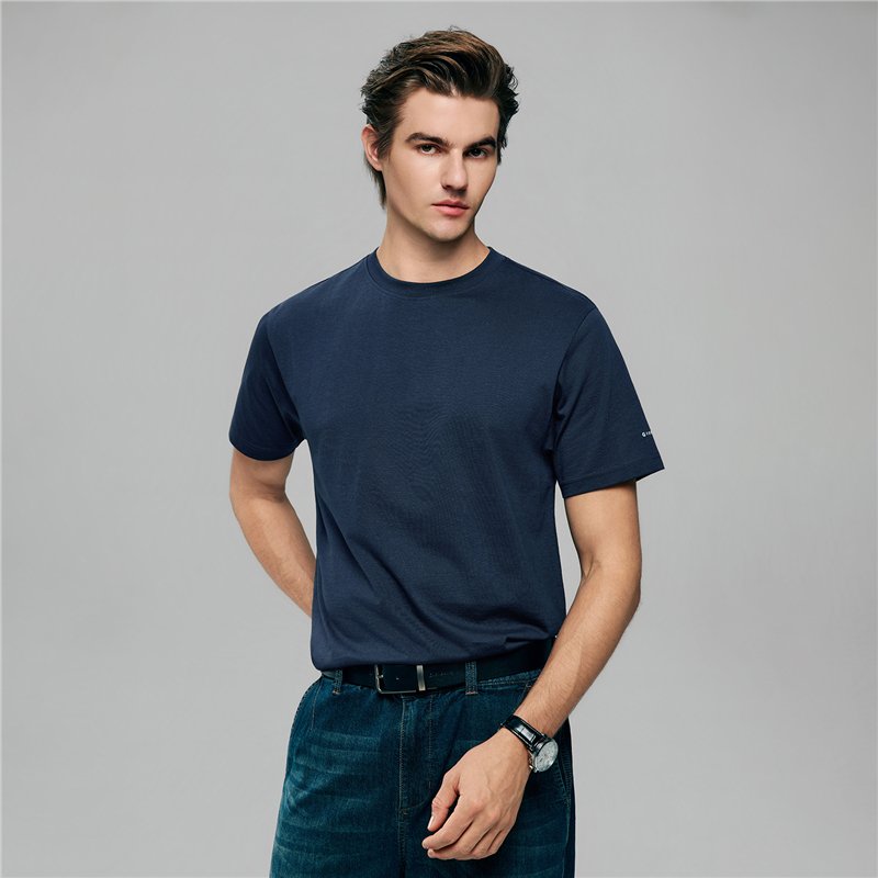 Men’s Slim Fit Cotton Crew Neck Tee - Giordano Online