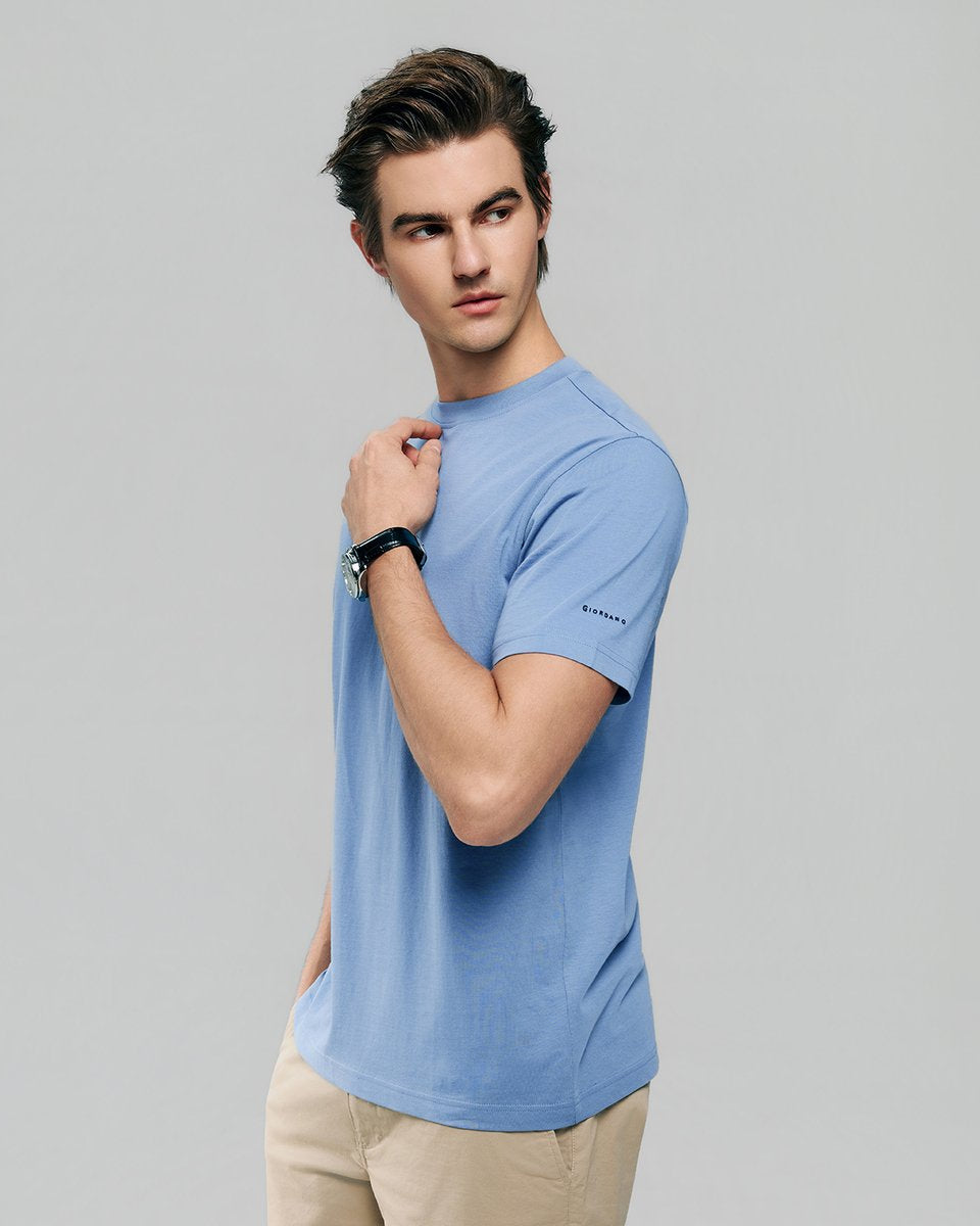 Men’s Slim Fit Cotton Crew Neck Tee - Giordano Online