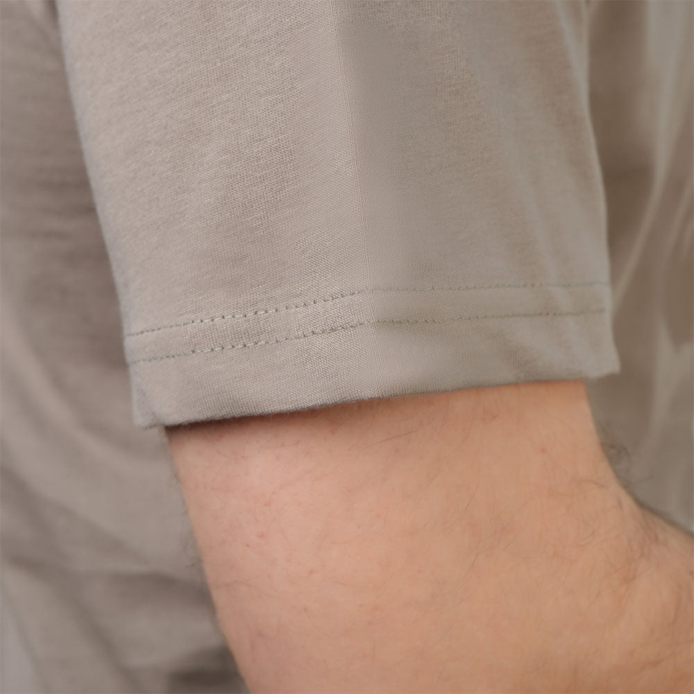 Men's Slim Fit Cotton Jersey Crew Neck Print Tee | WWS Graphic - Khaki - Giordano Online