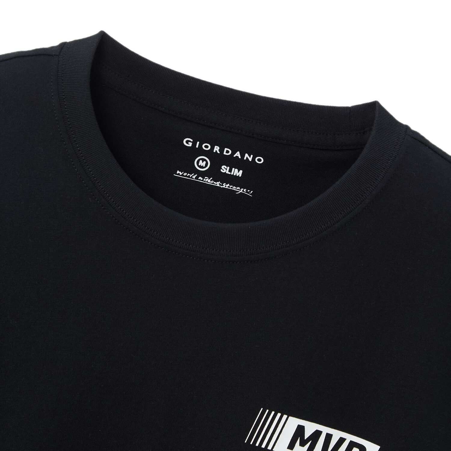 Men's Slim Fit Cotton Jersey Print Tee - Black - Giordano Online