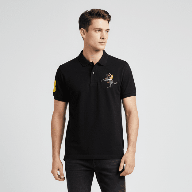 Men's Slim Fit Cotton Short Sleeve Napoleon Polo - Giordano Online