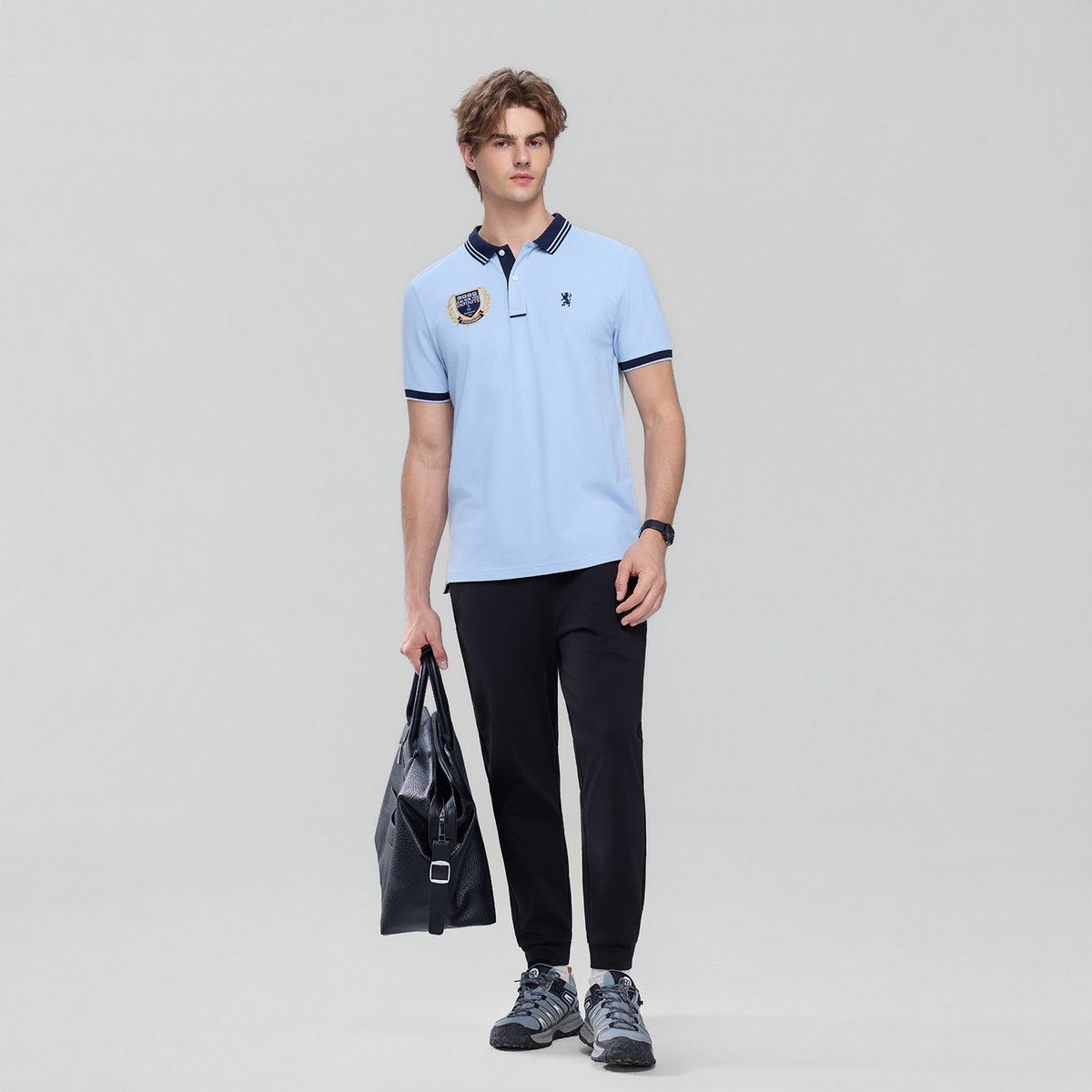 Men’s Slim Fit Embroidery Bold Polo - Giordano Online