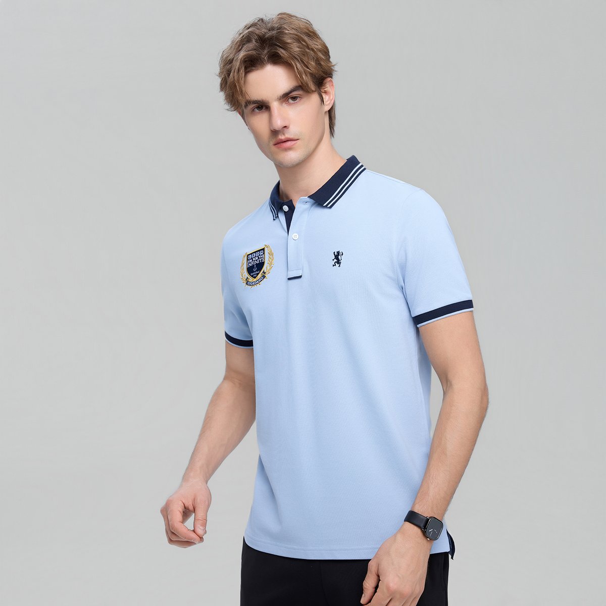 Men’s Slim Fit Embroidery Bold Polo - Giordano Online