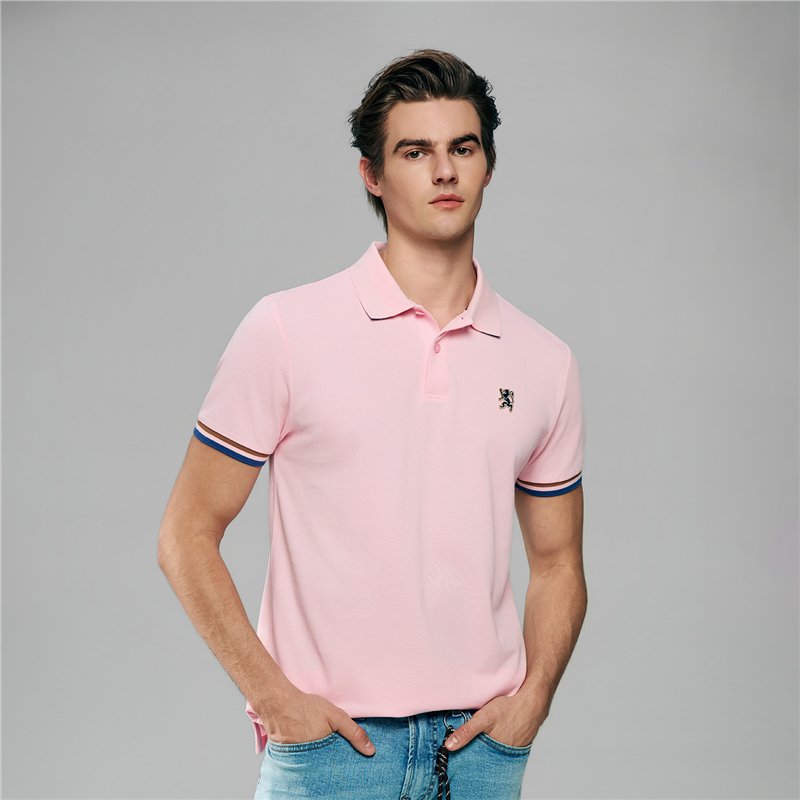 Men’s Slim Fit Embroidery Solid Polo - Giordano Online