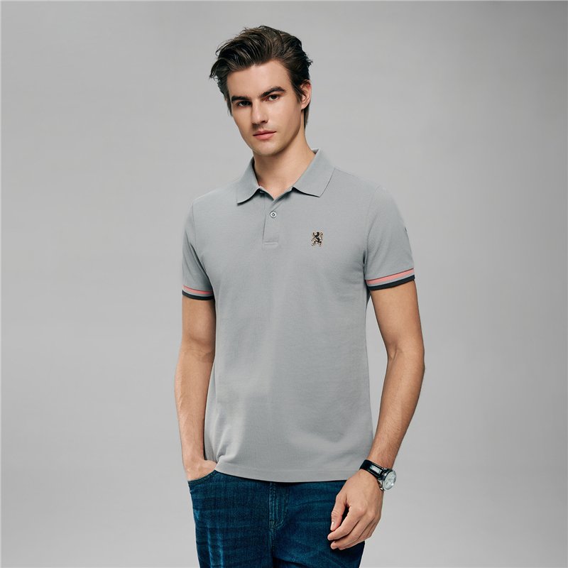 Men’s Slim Fit Embroidery Solid Polo - Giordano Online