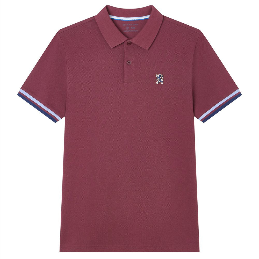 Men’s Slim Fit Embroidery Solid Polo - Giordano Online