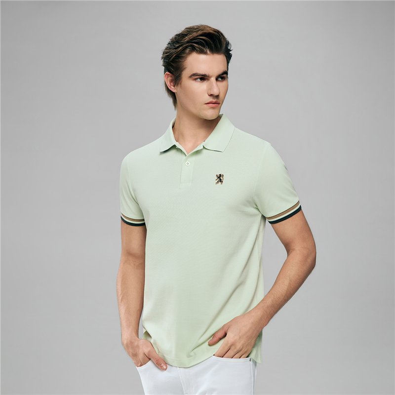 Men’s Slim Fit Embroidery Solid Polo - Giordano Online