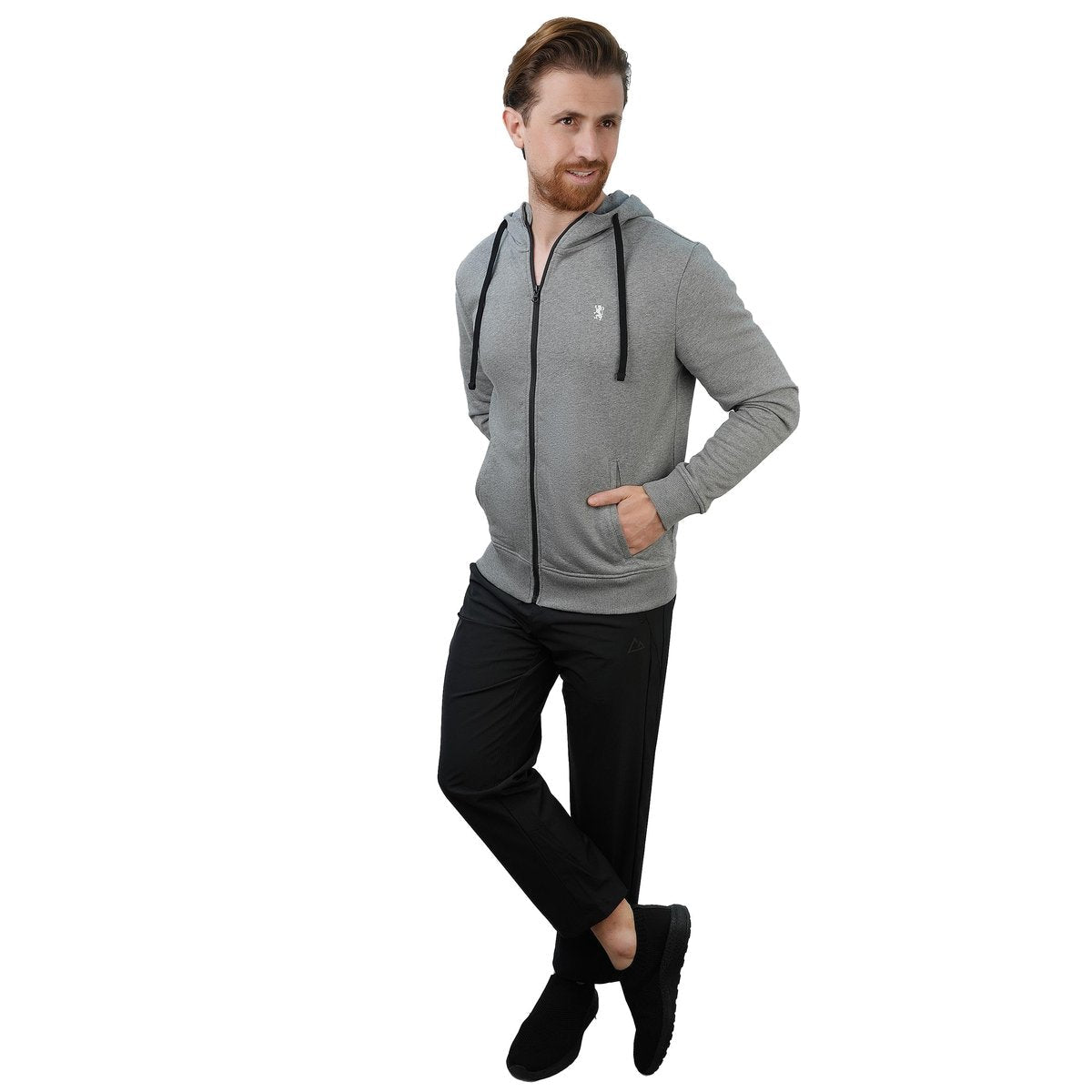 Men's Slim Fit French Terry Zip - Up Hoodie - Giordano Online