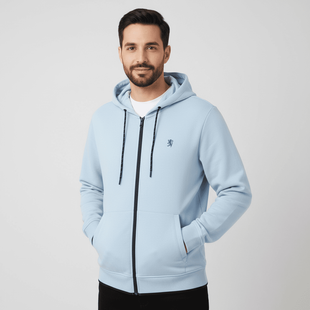 Men's Slim Fit French Terry Zip - Up Hoodie - Giordano Online
