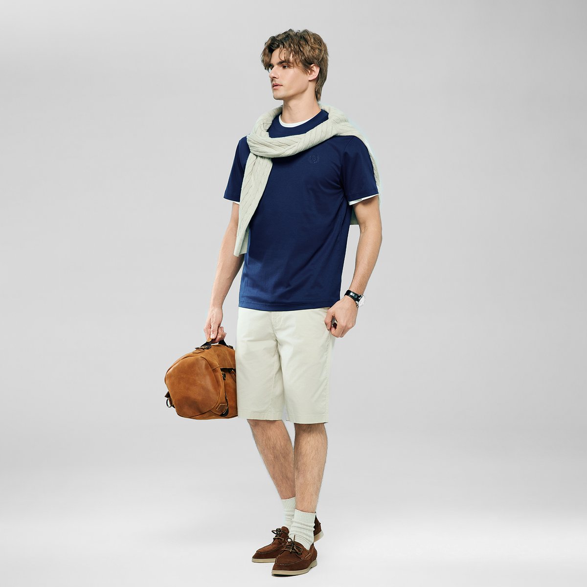 Men's Slim Fit Liquid Touch Cotton Crew Neck Tee - Giordano Online