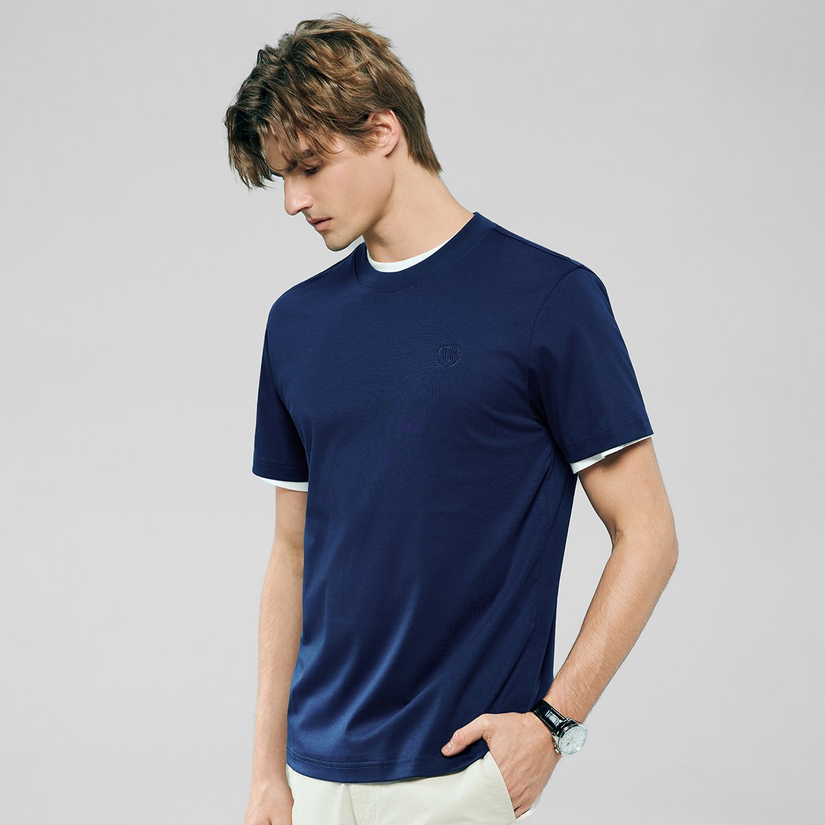 Men's Slim Fit Liquid Touch Cotton Crew Neck Tee - Giordano Online