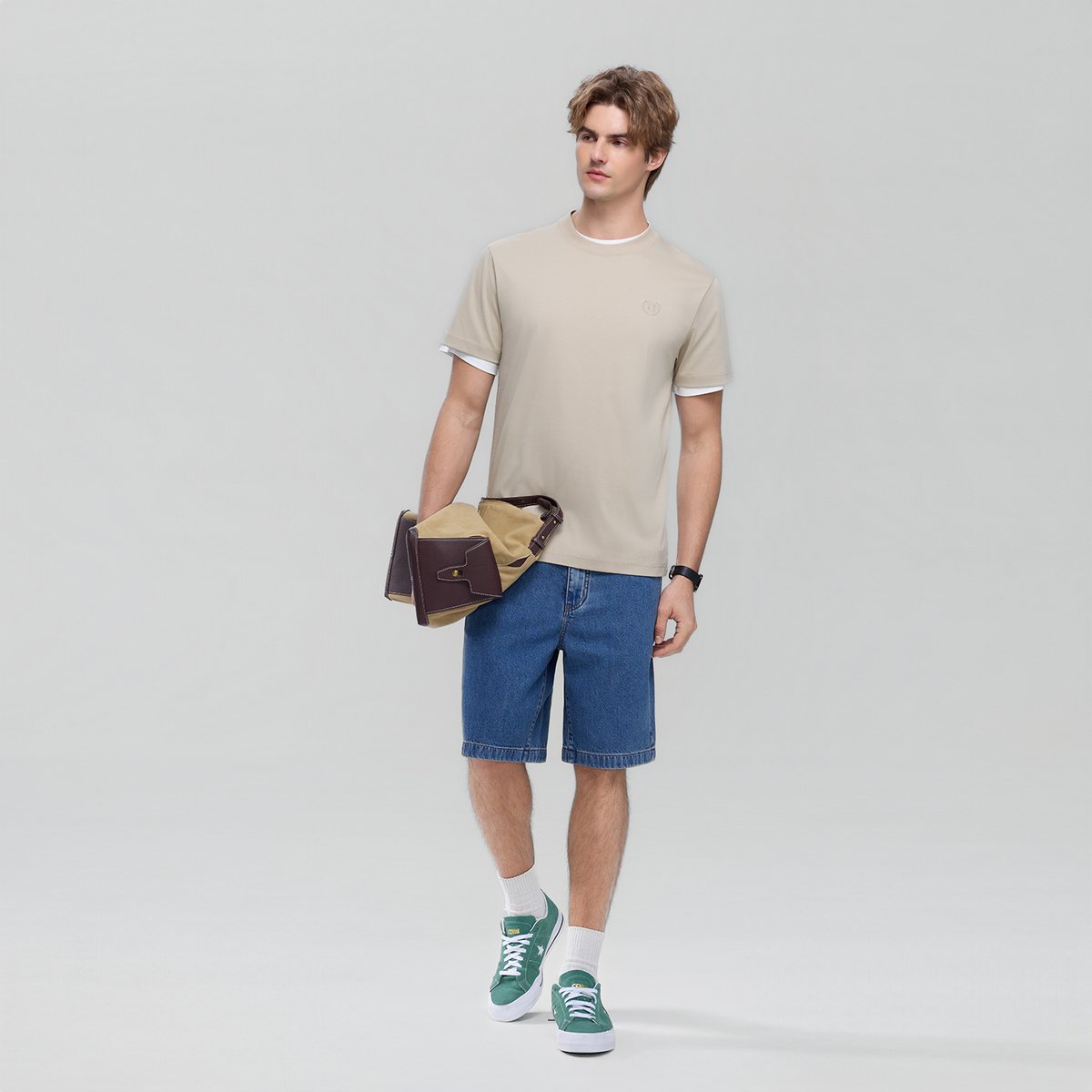 Men's Slim Fit Liquid Touch Cotton Crew Neck Tee - Giordano Online