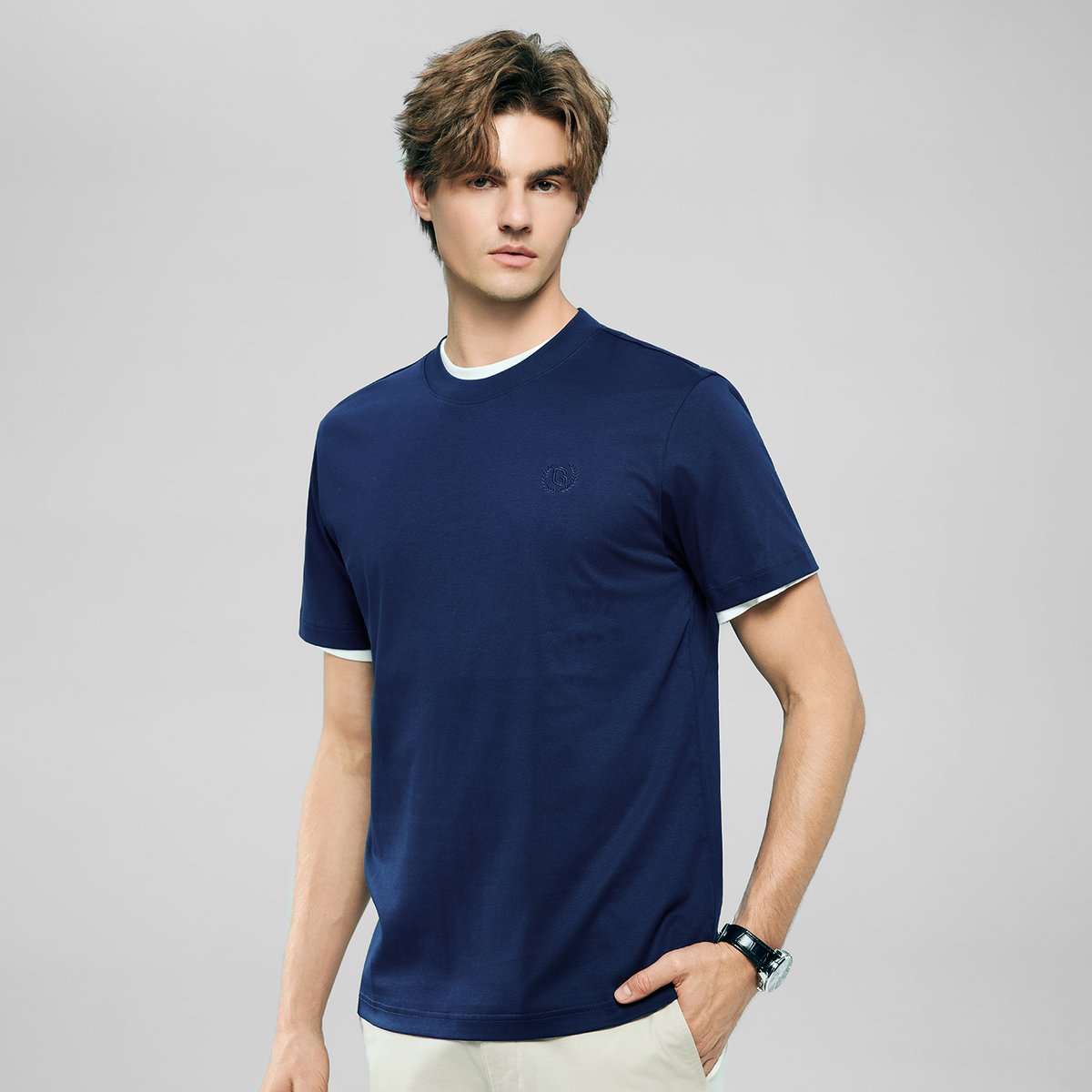 Men's Slim Fit Liquid Touch Cotton Crew Neck Tee - Giordano Online