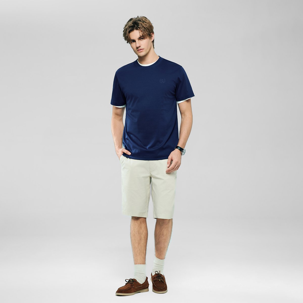 Men's Slim Fit Liquid Touch Cotton Crew Neck Tee - Giordano Online