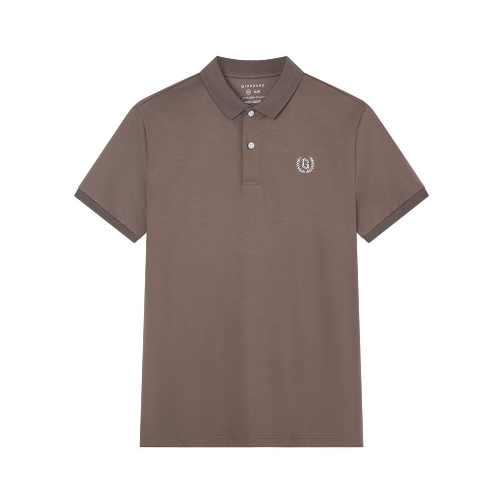 Men’s Slim Fit Liquid Touch Cotton Interlock Polo - Giordano Online