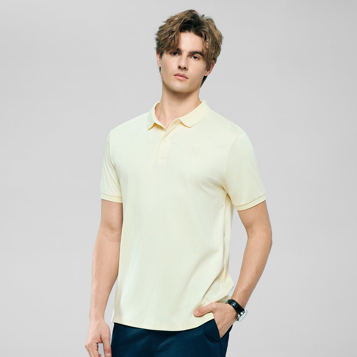 Men’s Slim Fit Liquid Touch Cotton Interlock Polo - Giordano Online