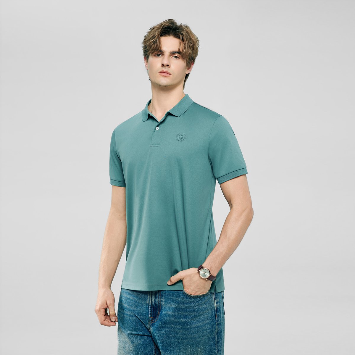 Men’s Slim Fit Liquid Touch Cotton Interlock Polo - Giordano Online