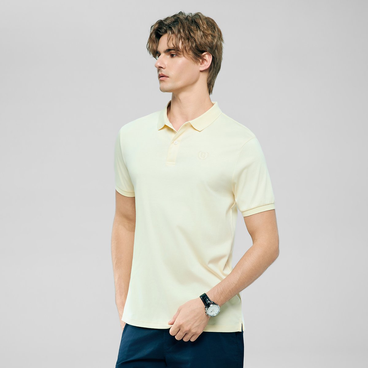 Men’s Slim Fit Liquid Touch Cotton Interlock Polo - Giordano Online