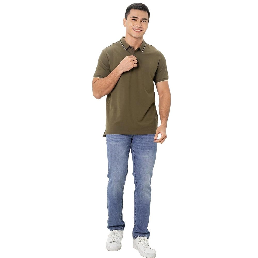 Men's Slim Fit Pique Polo - Giordano Online