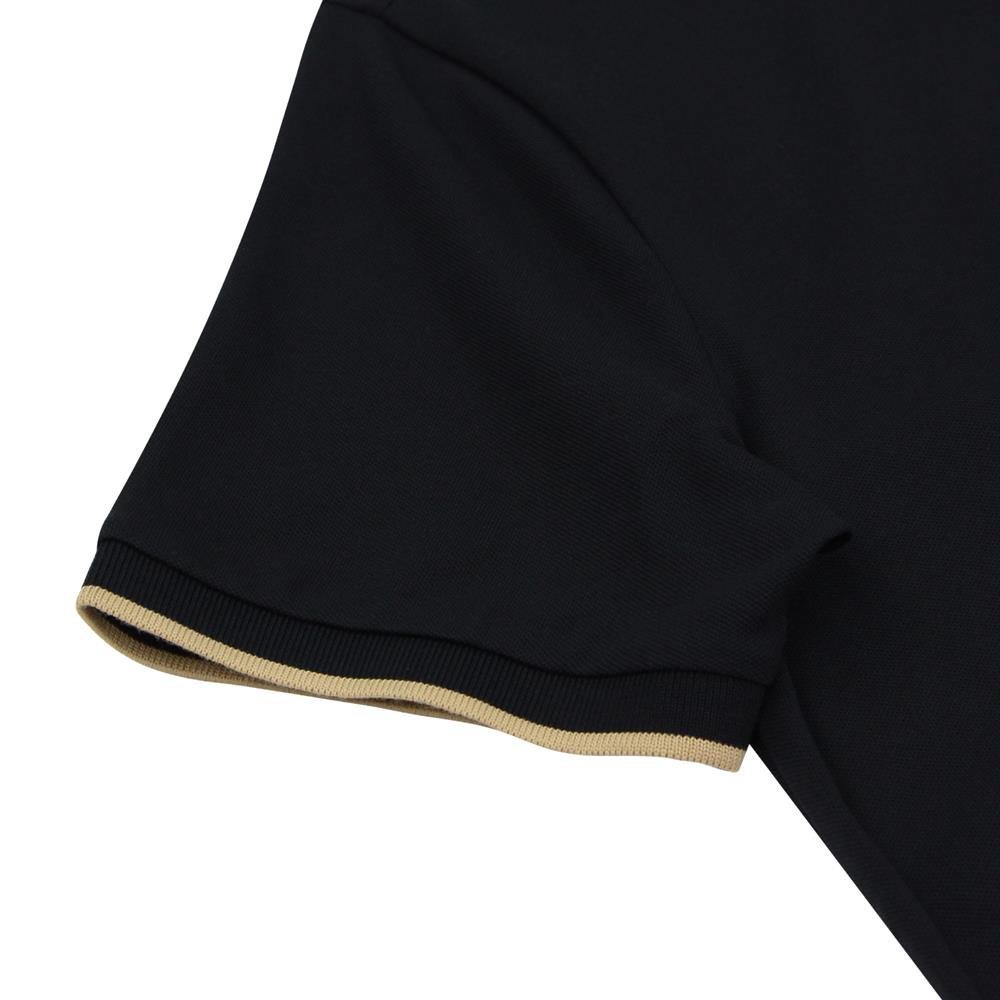 Men's Slim Fit Pique Polo Shirt - Black - Giordano Online