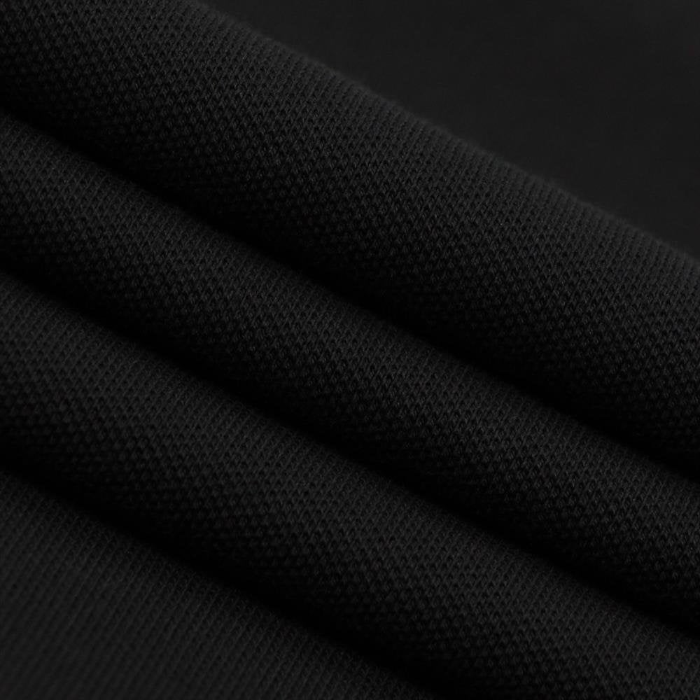 Men's Slim Fit Pique Polo Shirt - Black - Giordano Online