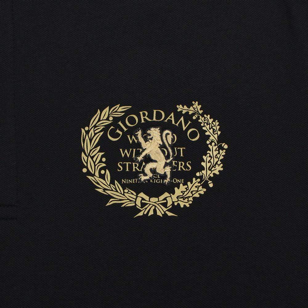 Men's Slim Fit Pique Polo Shirt - Black - Giordano Online