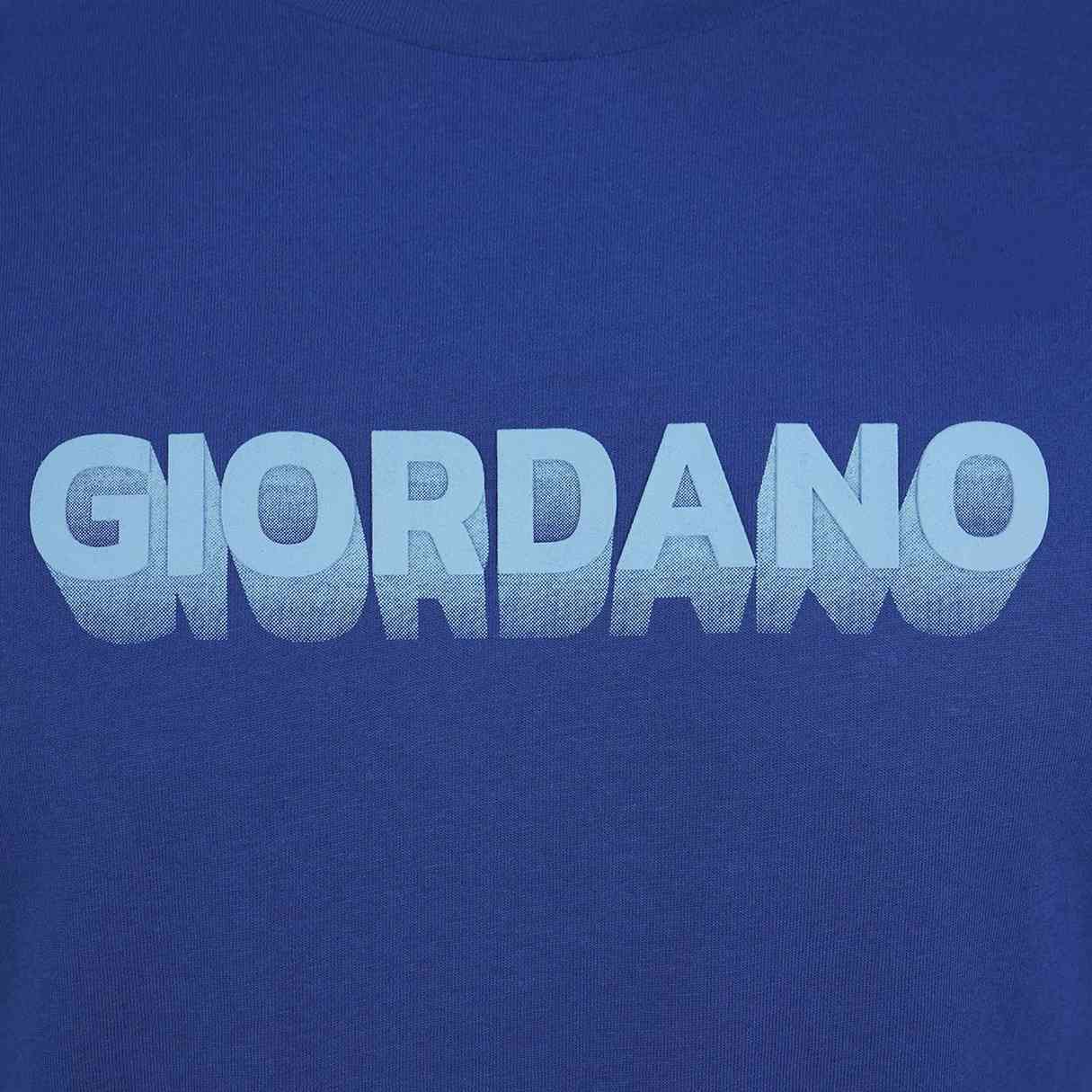 Men's Slim Fit Signature Print Cotton Jersey Tee - Giordano