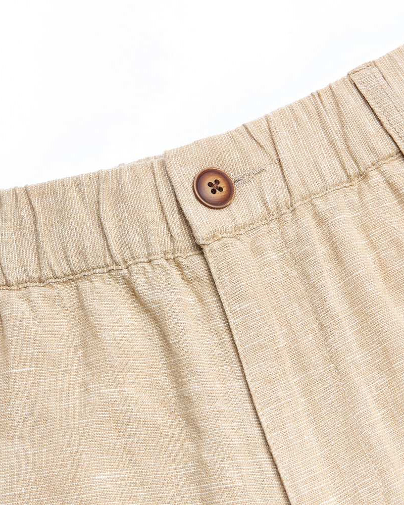Men's Slim Linen Cotton Bermuda Shorts - Giordano Online