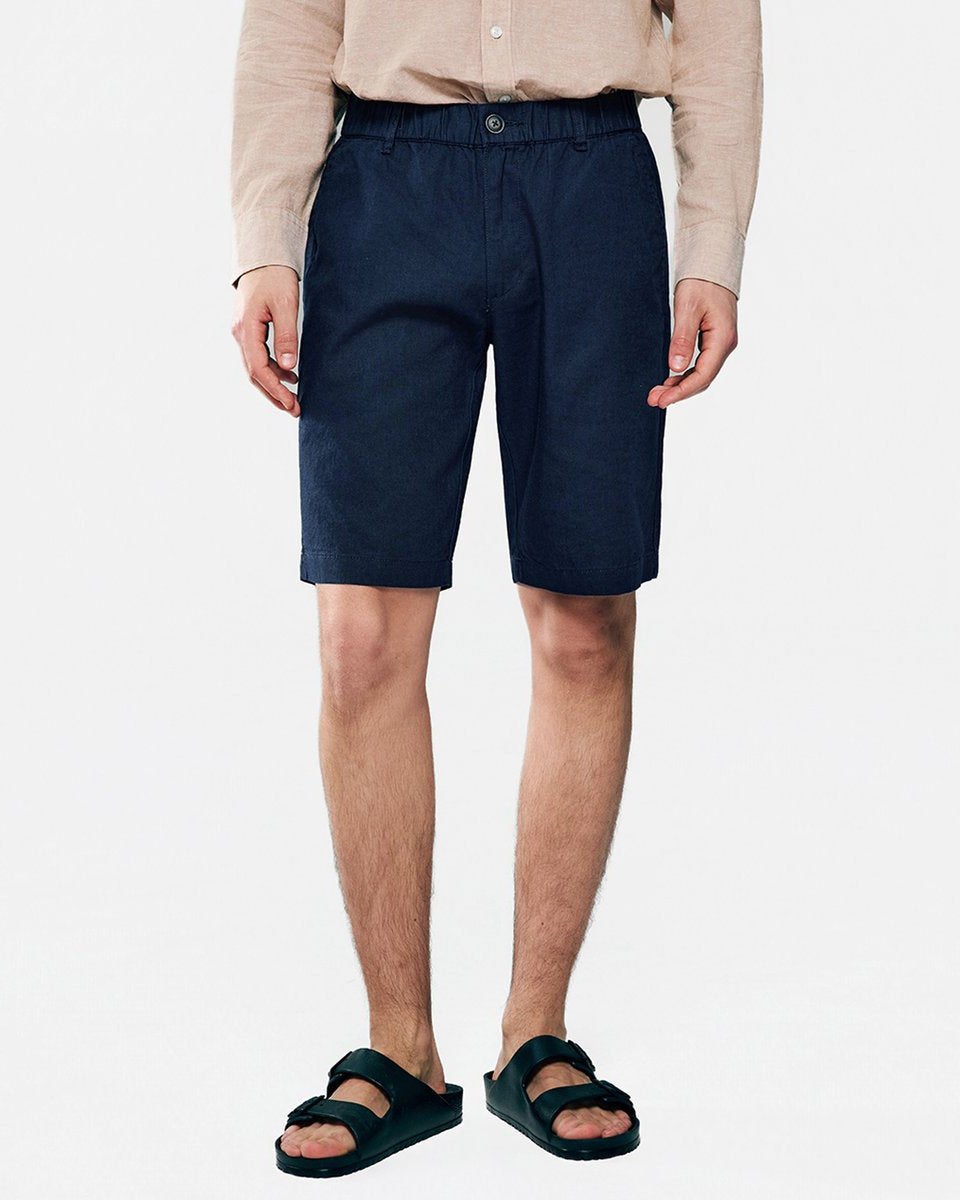Men's Slim Linen Cotton Bermuda Shorts - Giordano Online
