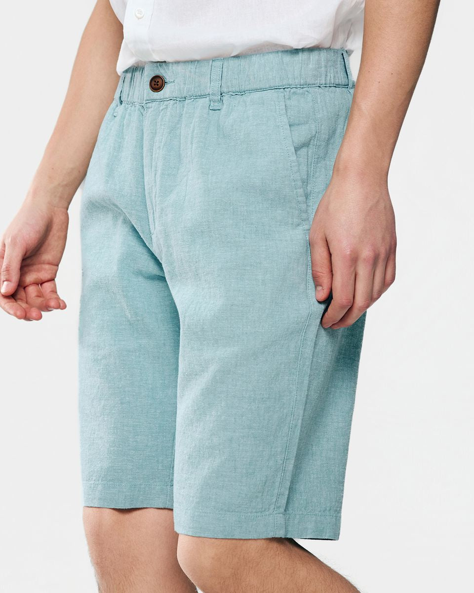 Men's Slim Linen Cotton Bermuda Shorts - Giordano Online