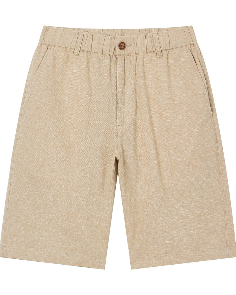 Men's Slim Linen Cotton Bermuda Shorts - Giordano Online
