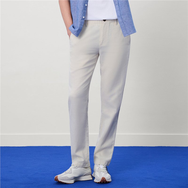 Men's Slim Taper Linen Cotton Khakis - Giordano Online