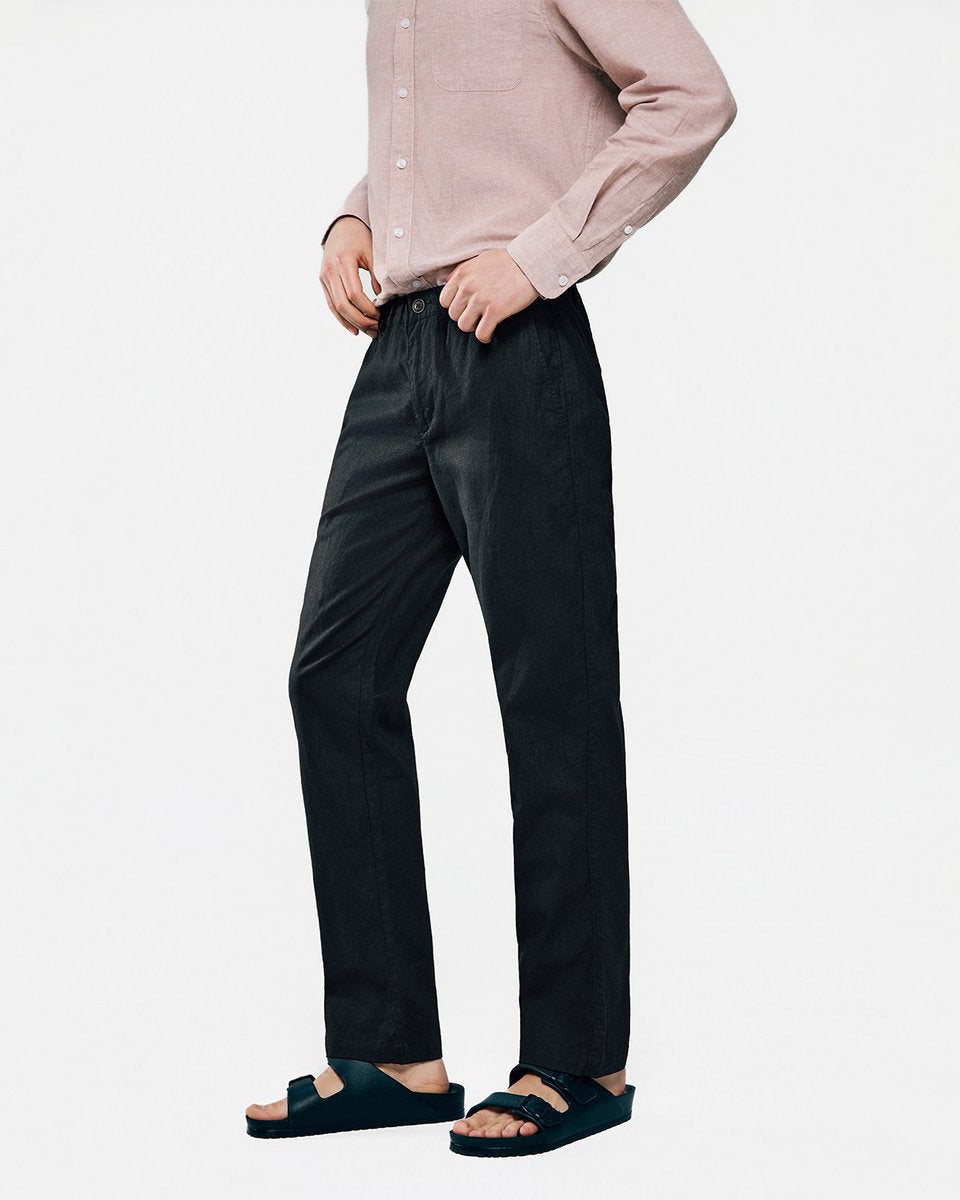 Men's Slim Taper Linen Cotton Khakis - Giordano Online