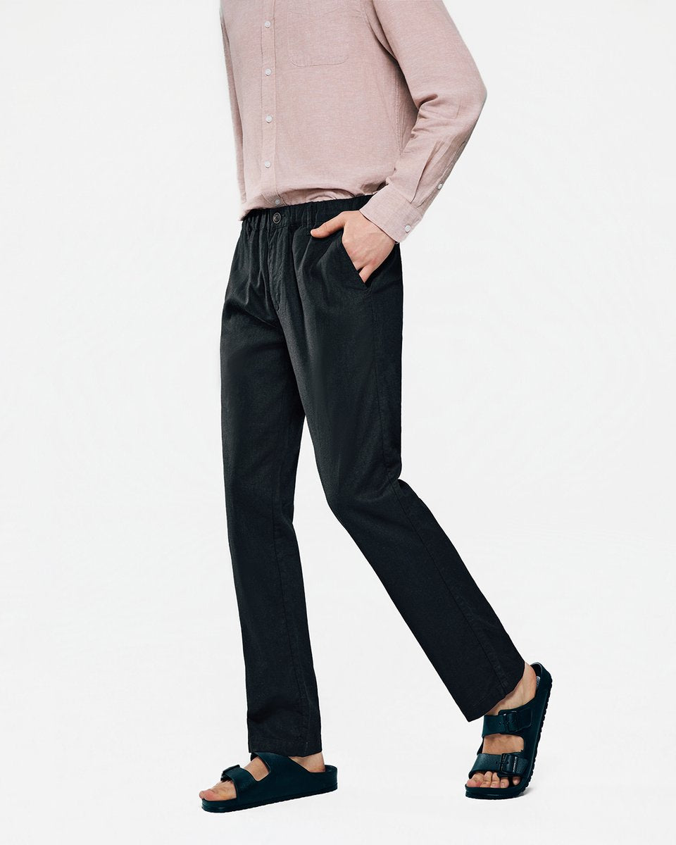 Men's Slim Taper Linen Cotton Khakis - Giordano Online