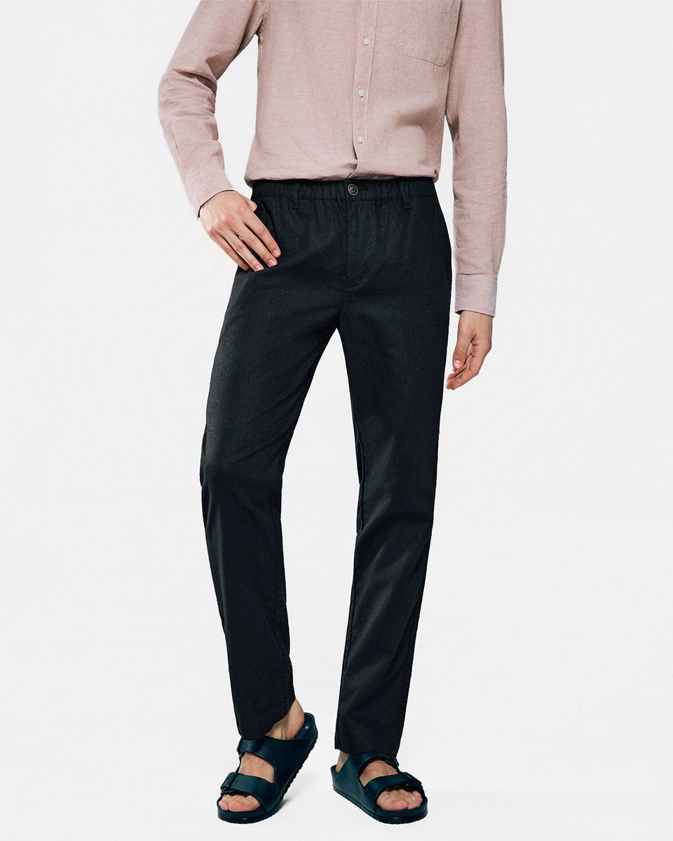 Men's Slim Taper Linen Cotton Khakis - Giordano Online