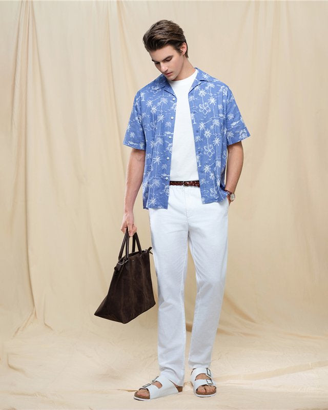 Men's Slim Taper Linen Cotton Khakis - Giordano Online