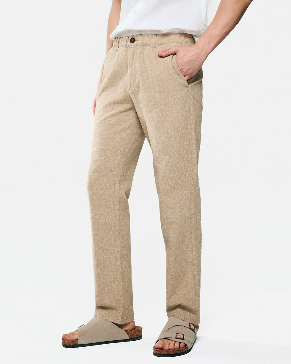 Men's Slim Taper Linen Cotton Khakis - Giordano Online